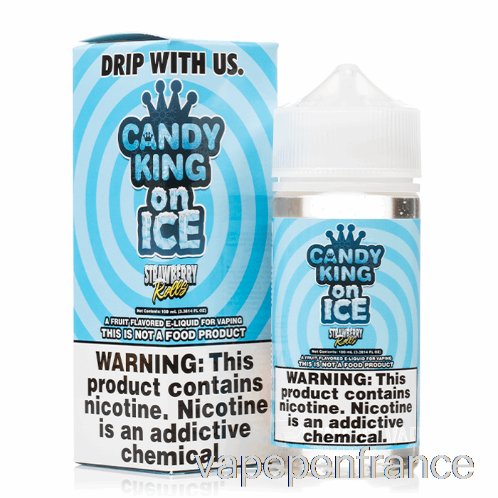 Rouleaux De Fraise Glacée - Roi Des Bonbons Sur Glace - Stylo Vape 100 Ml 3 Mg